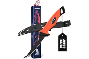 TAN REN 5 Inch Bait Knife for Fishing, Sharp Stainless Steel Fish Knife for Filleting and Cleaning, Perfect Fillet Knives with Sheath for Saltwater or Freshwater Use