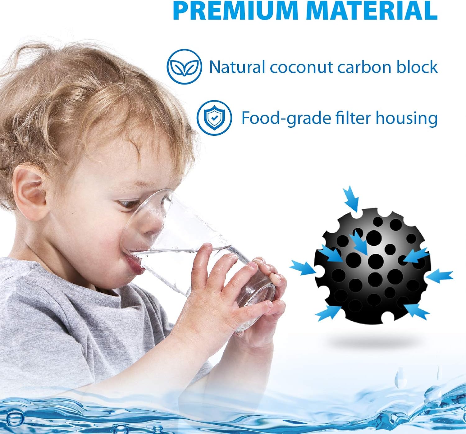 Waterdrop FM-15RA Faucet Water Filter, Compatible with Culligan FM-15RA Water Filter, Culligan FM-15A Filtration System, White Finish (Pack of 3): Home Improvement