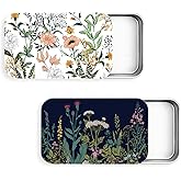 Gerkia 2Pack Travel Floss Picks Case, Refillable Portable Floss Pick Holder and Dispenser, Small Tin Box Containers.