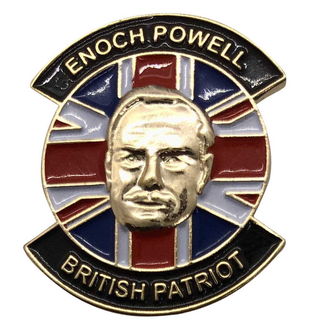 ENOCH POWELL British Patriot Union Jack Flag UK 3D Effect Enamel Pin Badge