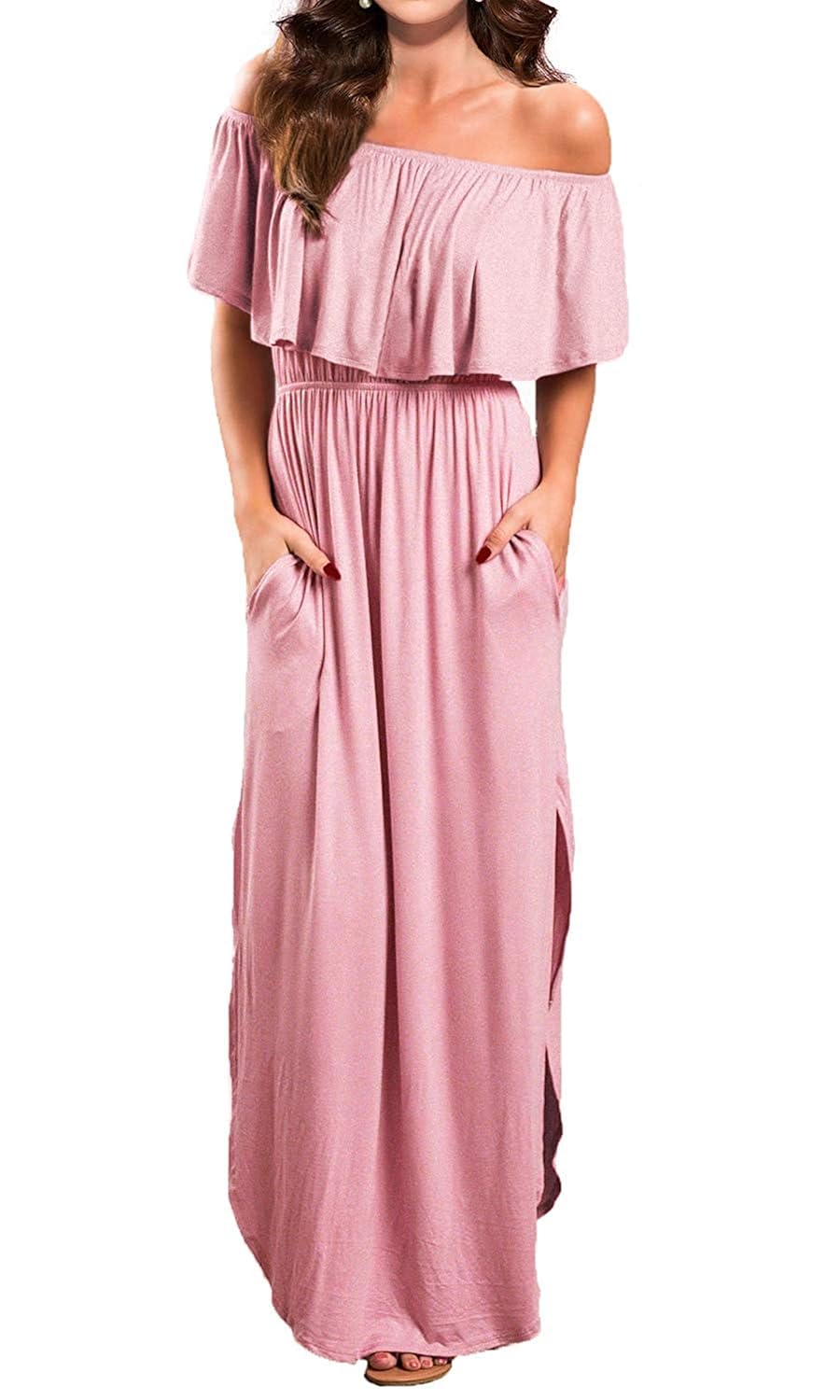 off the shoulder summer maxi dress