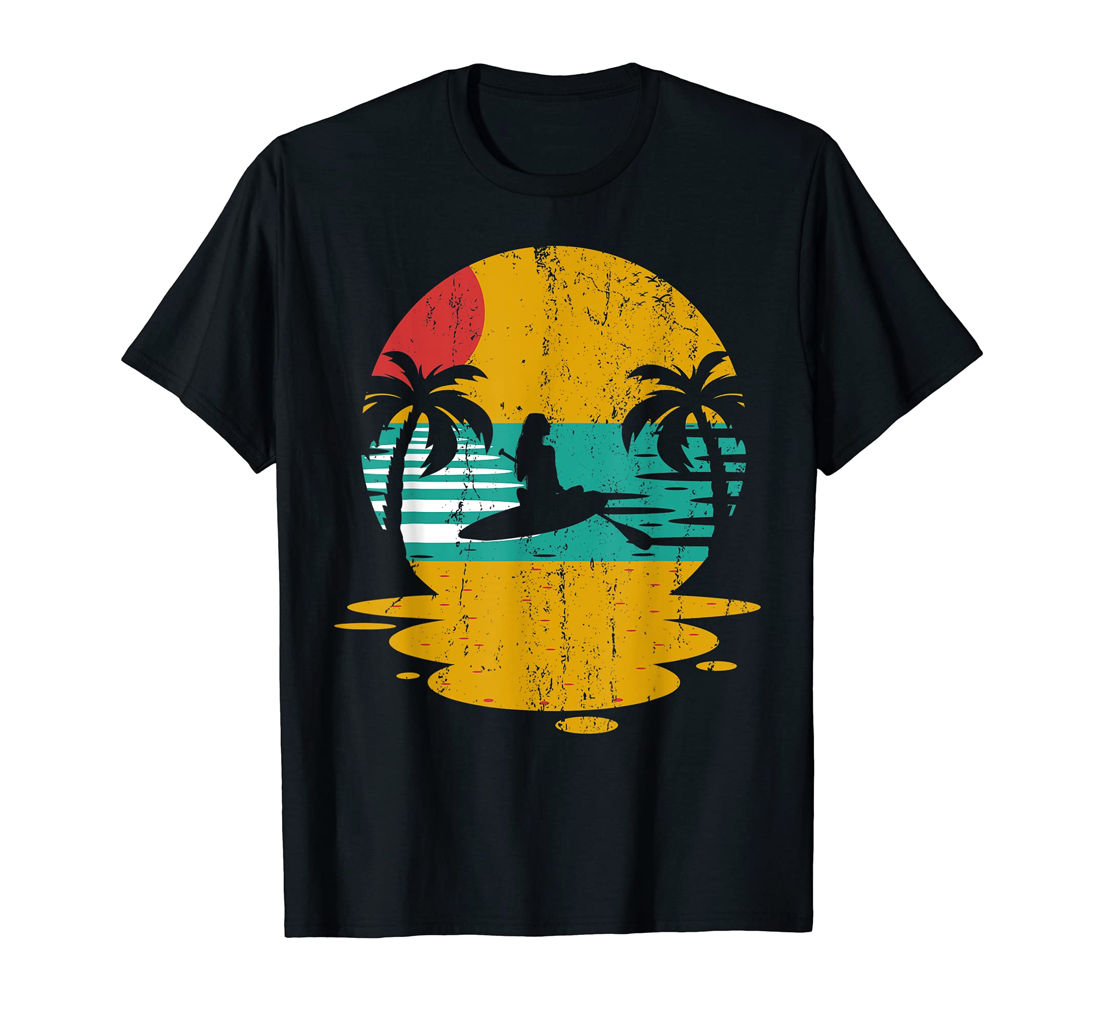 Stand Up Paddling Tropical Beach Sunset Paddleboarder SUP T-Shirt