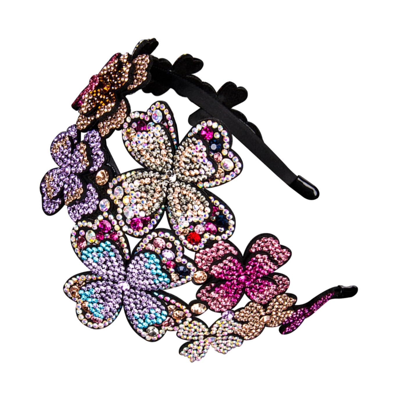 Lurrose Flapper Headband 1920s Headpiece Rhinestone Headband for Women