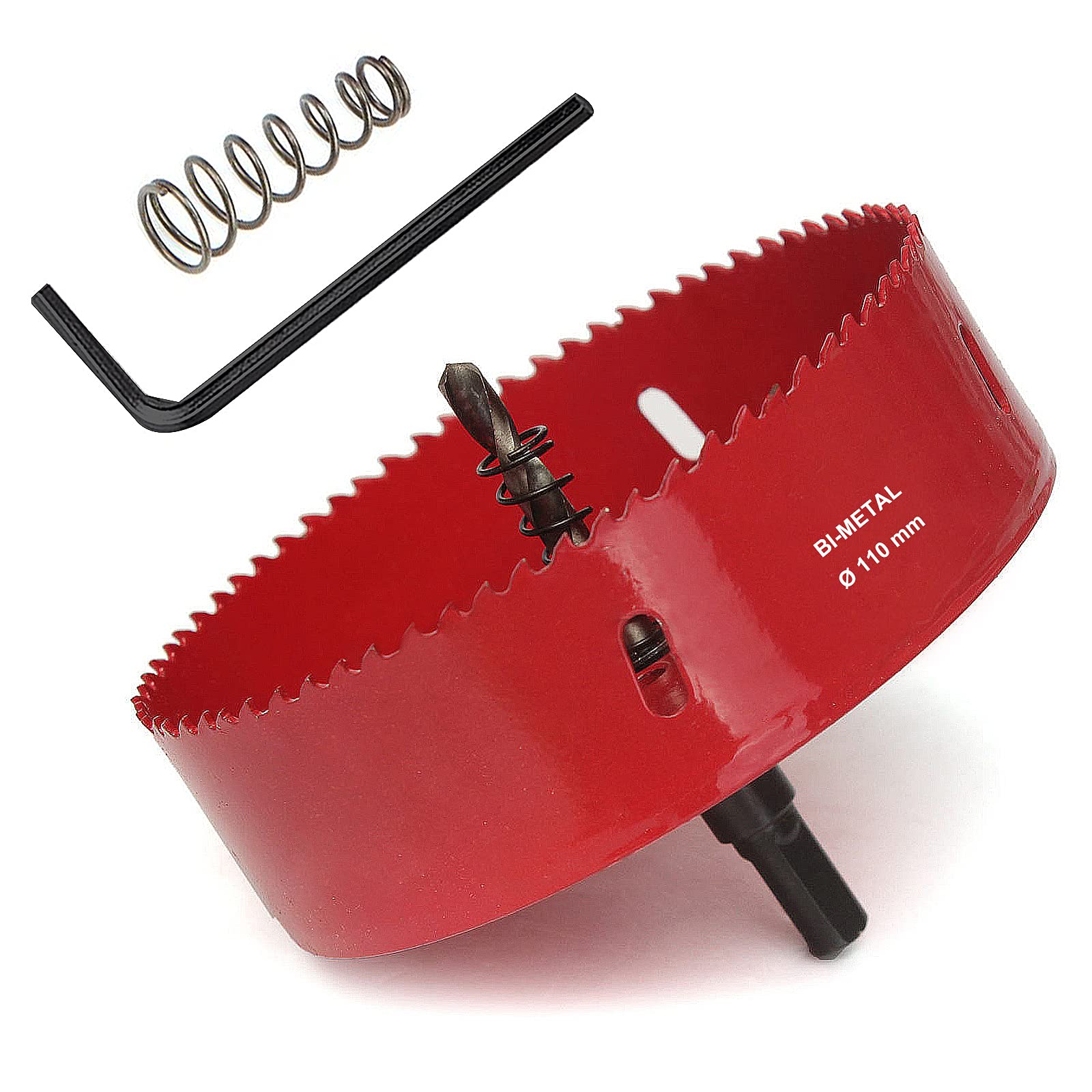 SagaSave 110mm HSS Bi-Metal Hole Saw with Corn Hole Drilling Cutter, Hole Cutter for Stainless Steel,Metal,Wood,Plastic,Drywall,Fiberboard, 4.33inch 1PCS