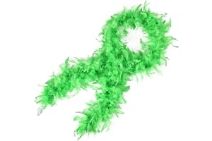MehelloFeather Turkey Feather Boa 2 Yards 45g with 1920s Headband for DIY Craft Wedding Party Halloween Costume Decoration