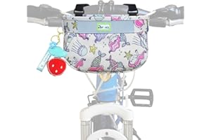 RAYMACE Kids Bike Basket,Children's Bike Basket Front,Waterproof Bicycle Basket Handlebar Bag for Girls,Boys Toddlers Bike or Scooter Accessories