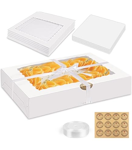 Amazon.com: Newtay 12 Pack Half Sheet Cake Boxes with Cake Boards