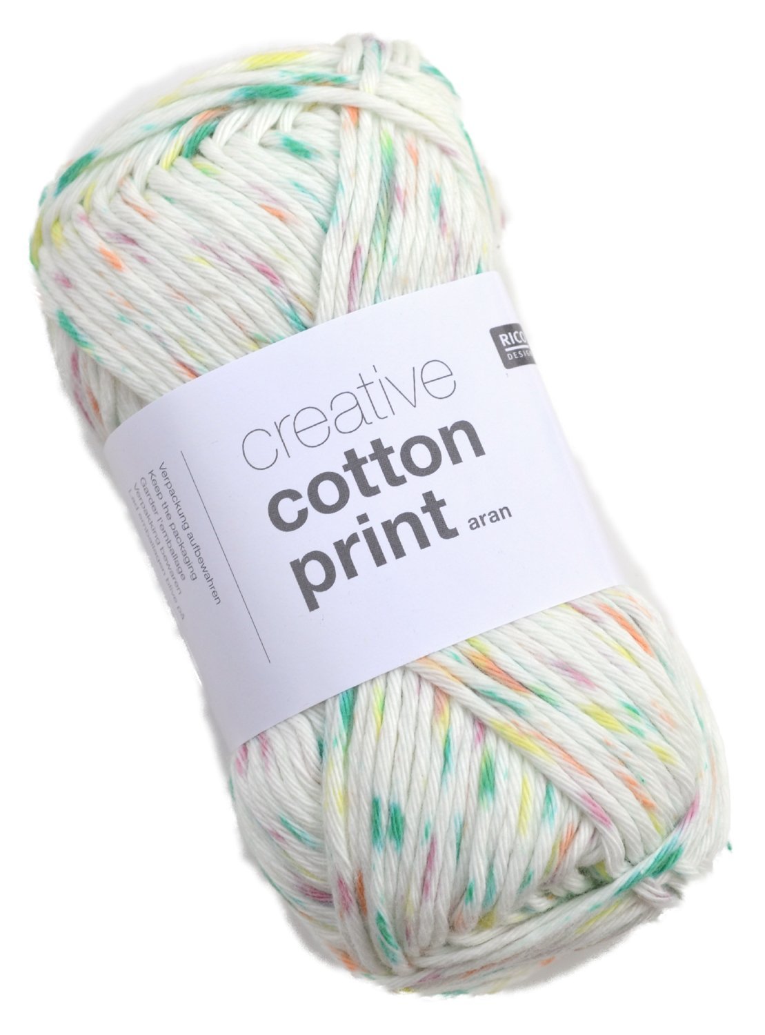 Rico Creative Cotton Print, aran colour 20, tropic speckled, cotton