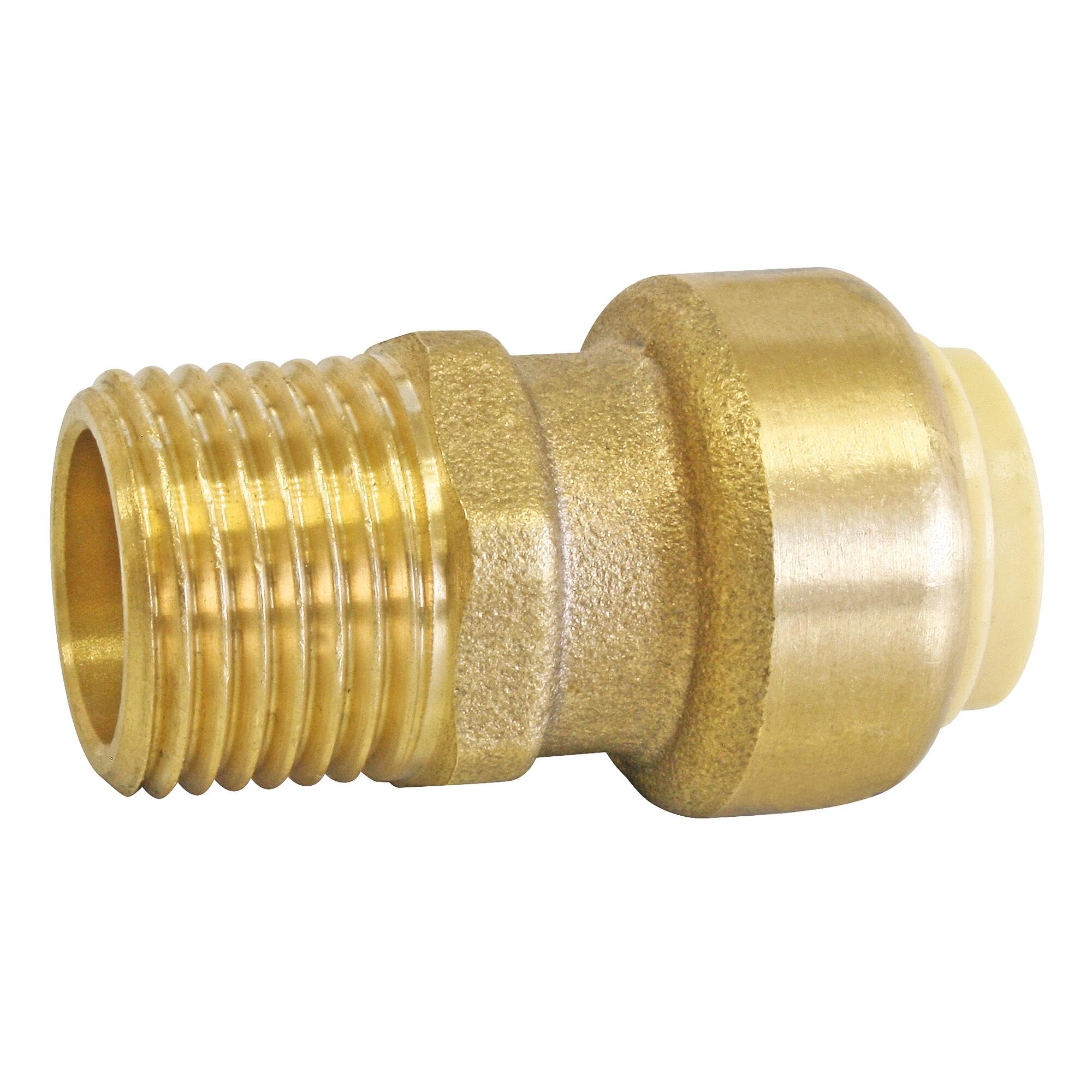 SOMATHERM FOR YOU - Brass Coupling for Copper Pipes or PEX or Multilayer Diameter 14 Clip - Male 15/21