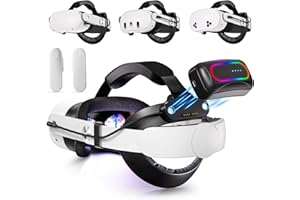 Saqico Battery Head Strap with Detachable Magnetic 10000mAh Pack - Battery Strap Compatible with Meta Quest 3/3S/2-20W Fast C