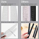 BLESWIN Professional Nail Files 25pcs 100/180 Grit Double Sided Emery Board view 4