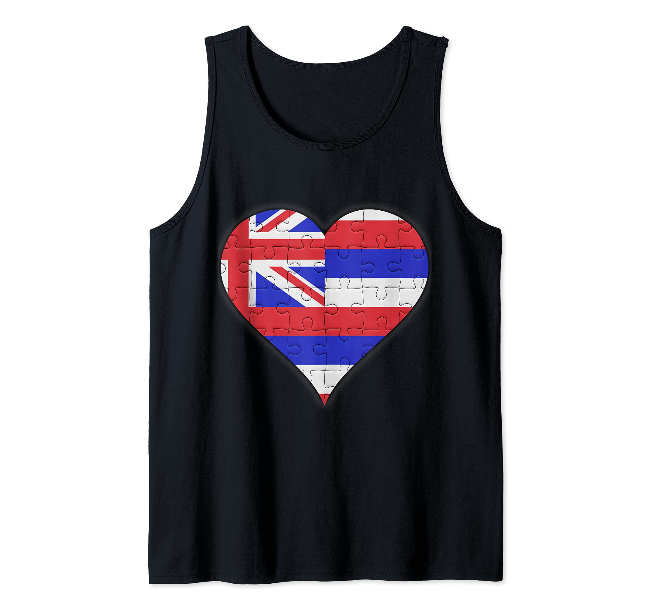 Hawaii Hawaiian Flag Heart Tank Top