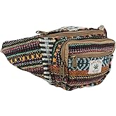 Su-Man Hemp Fanny Pack,Adjustable Waist and Multiple Pockets,Waist Bag & for all purpose