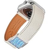 kaligera French Goatskin Leather Watch Band with Magnetic Buckle for Apple Watch Series 11 10 9 8 7 6 5 4 SE 1 2 3 for Women & Men, Leather Band for iWatch 38mm 40mm 41mm 42mm 44mm 45mm 46mm 49mm