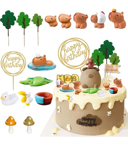 YTPAFK Mini-Capybara Aus Harz – Leuchten Im Dunkeln, 20 Stück, Ca. 2-3 Cm, Perfekt Für Deko, Puppenhaus & Garten