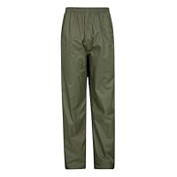 Mountain Warehouse Pakka Mens Waterproof Overtrousers - Quick Drying Pants, Taped Seams Trousers, Adjustable Ankle Opening & Packable Bottoms -For All Season Travelling