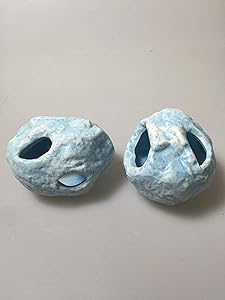 Blue Bay Ornament Safe Ceramic Aquarium Decoration Moon Stone Glowing Comfortable Fish Tank Landscape Accessories Beta Fish to Rest Breed