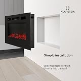 Klarstein Electric Fireplace 1800W Wall Mount LED Flame Effect Thermostat Timer view 3