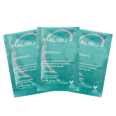 Malibu C Swimmers Wellness Hair Crystals 3 Pack Remove Chlorine Discoloration
