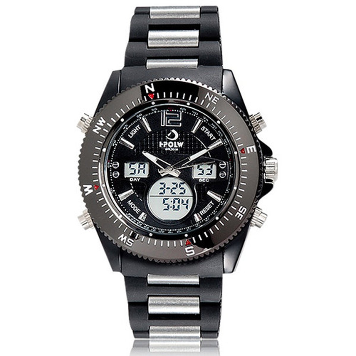 Men Watches Waterproof Sports Watch Black Dial Analog