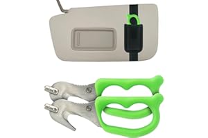 StatGear SuperVizor XT Auto Emergency Rescue Escape Tool - Seatbelt Cutter & Window Glass Breaker Hammer Survival - Mounts Right to Your Sun-Visor! Pack of 2