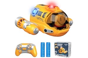 3T6B Remote Control Boat for Pools & Lakes, 2.4Ghz Rc Boats for Kids 8-12 for Pool Water with Remote Kid Motor Boat Rc Spray Gas Boat, Rechargeable Battery, USB Charger Pool Toys (Yellow)