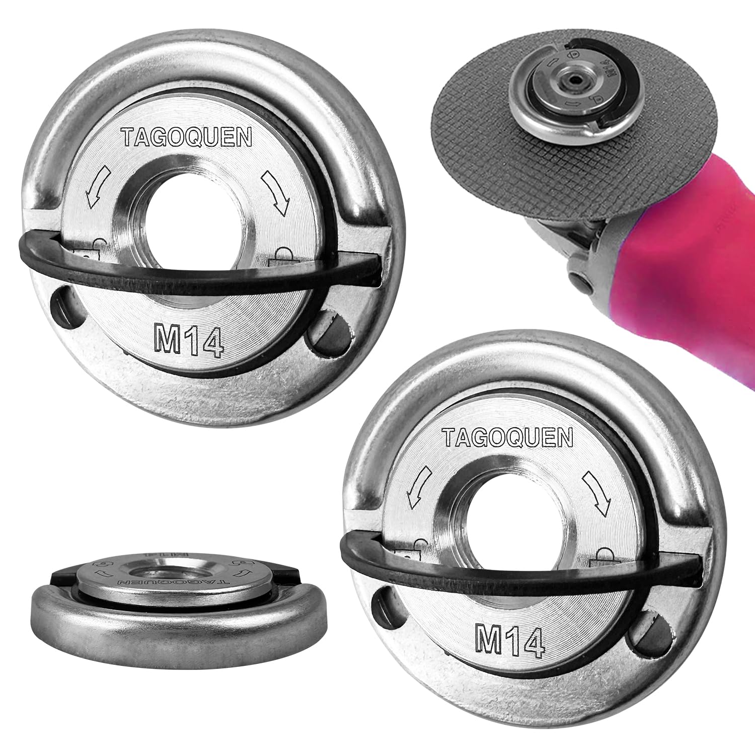 2 x M14 Quick Release Nut for Electric Angle Grinder Locking Nuts Angle Grinder Accessory Thread Replacement Angle Grinder Indoor M14