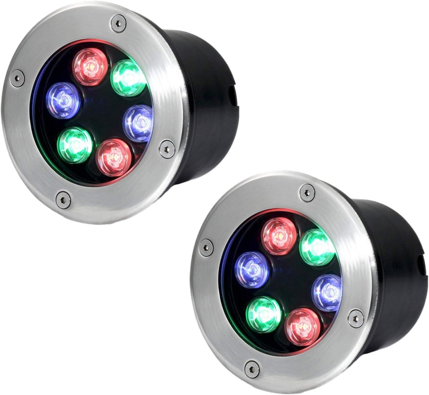 RGB LED in ground Lights 6W, RGB Color Changing LED Well Lights IP67