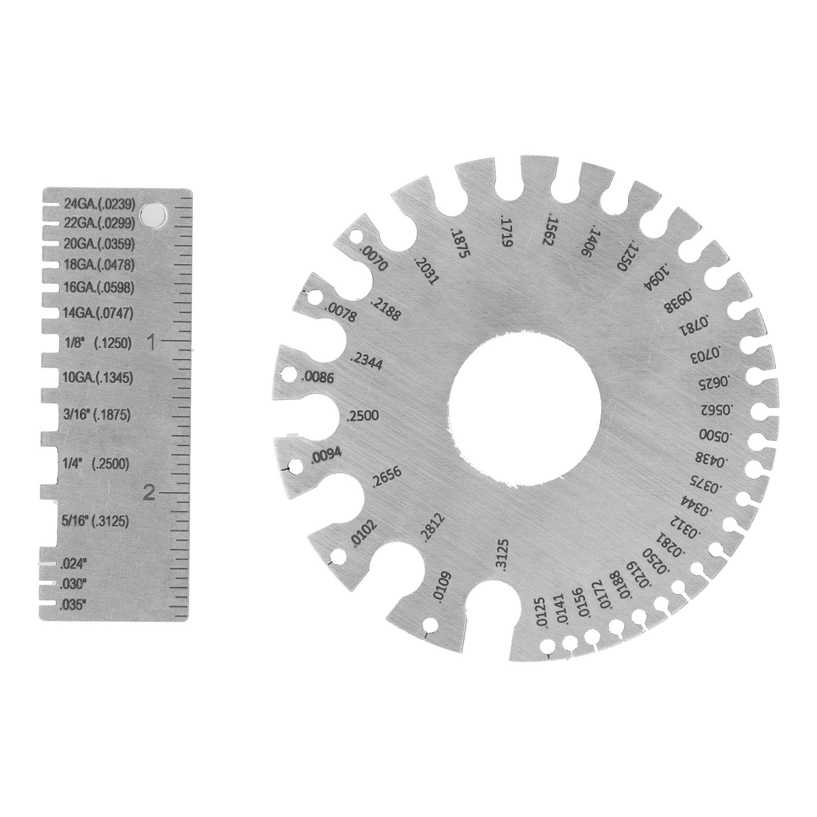 Wire Gauge Measuring Tool Round Stainless Steel Diameter Ruler Gauge Woodworking Supplies Dimensional Measurement Thickness Gauges