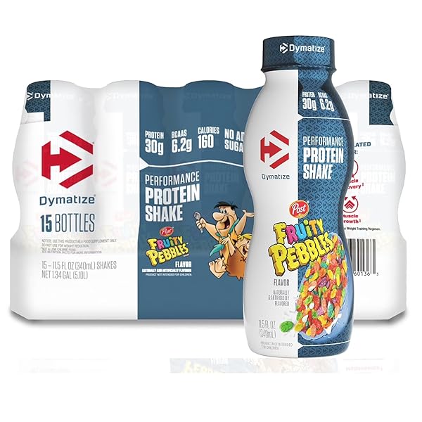 DYMATIZE PERFORMANCE PROTEIN SHAKE, FRUITY PEBBLES, 30G PROTEIN,...