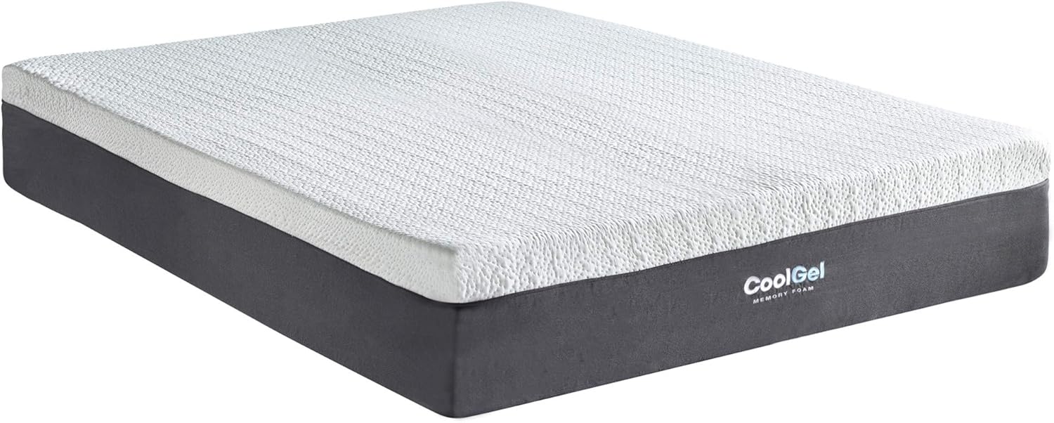 Classic Brands Cool Gel and Ventilated Memory Foam 12-Inch Mattress CertiPUR-US Certified, Queen, White: Furniture & Decor
