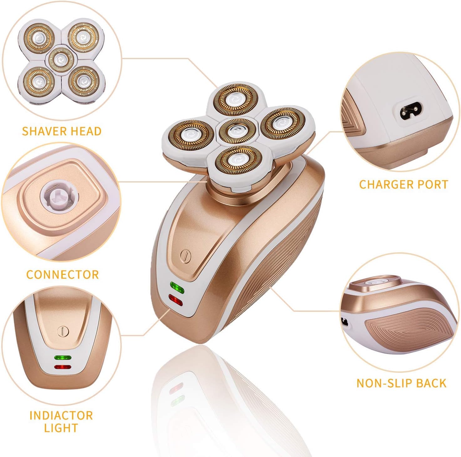 Electric Shaver for Women 3 in 1 Electric Razor Painless Hair Remover Body Face Legs and Bikini Area Rechargeable/Waterproof - Image 4