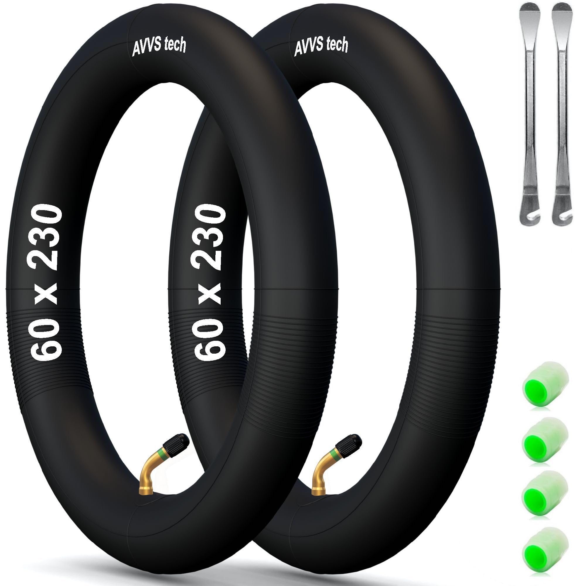 60x230 stroller inner tube 12" 295x52-229 with 45° valve | Pack of 2 | fits stroller tires 12" 60x230