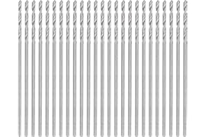 HARFINGTON 25pcs Micro Jobber Twist Drill Bits #73 0.6mm / 0.0236" High Speed Steel HSS Mini Drilling Bit Tool for Stainless 