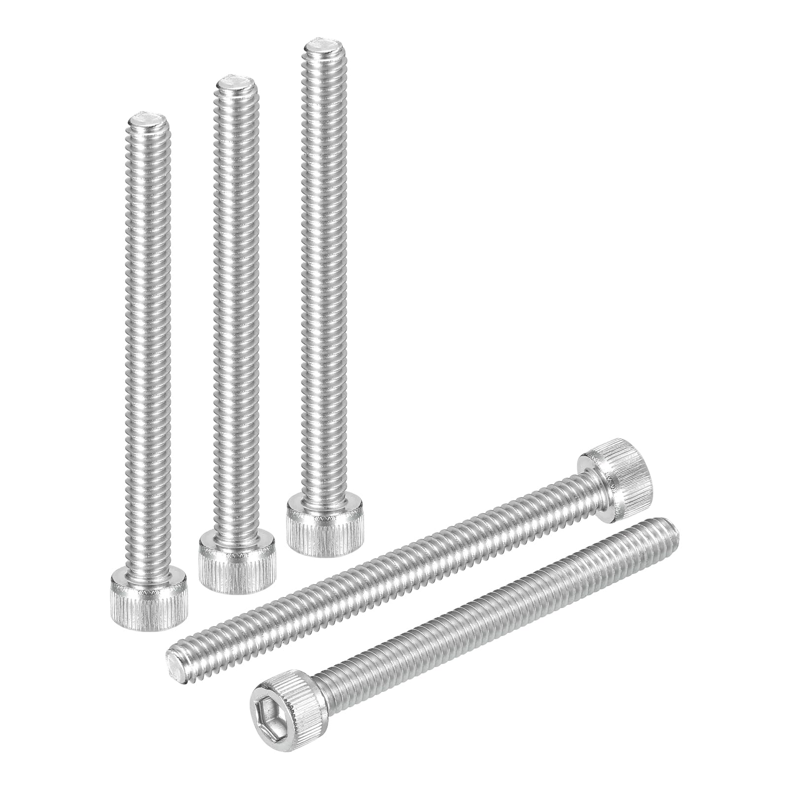 DTGN #8-32x2" Socket Head Cap Screws Bolts - 50Pack - Good for Road Bicycle, Mountain Bike, Auto, Motorcycle - 304 Stainless Steel Hex Head Metric Screws - Silver