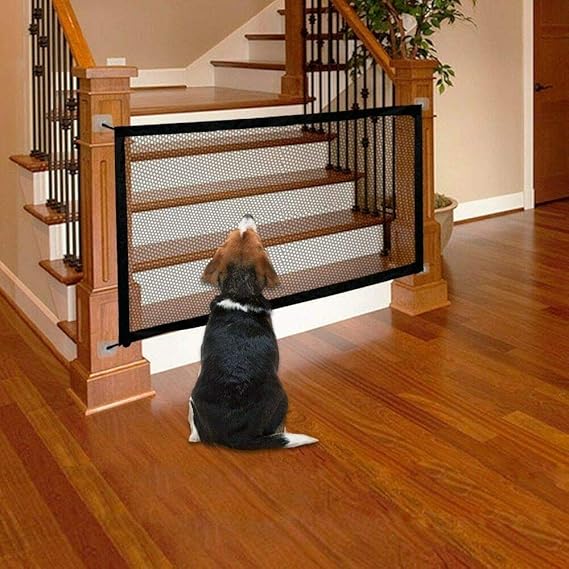magic gate for dogs portable folding mesh pet gate magic gate safety gates fence isolated gauze indoor guard