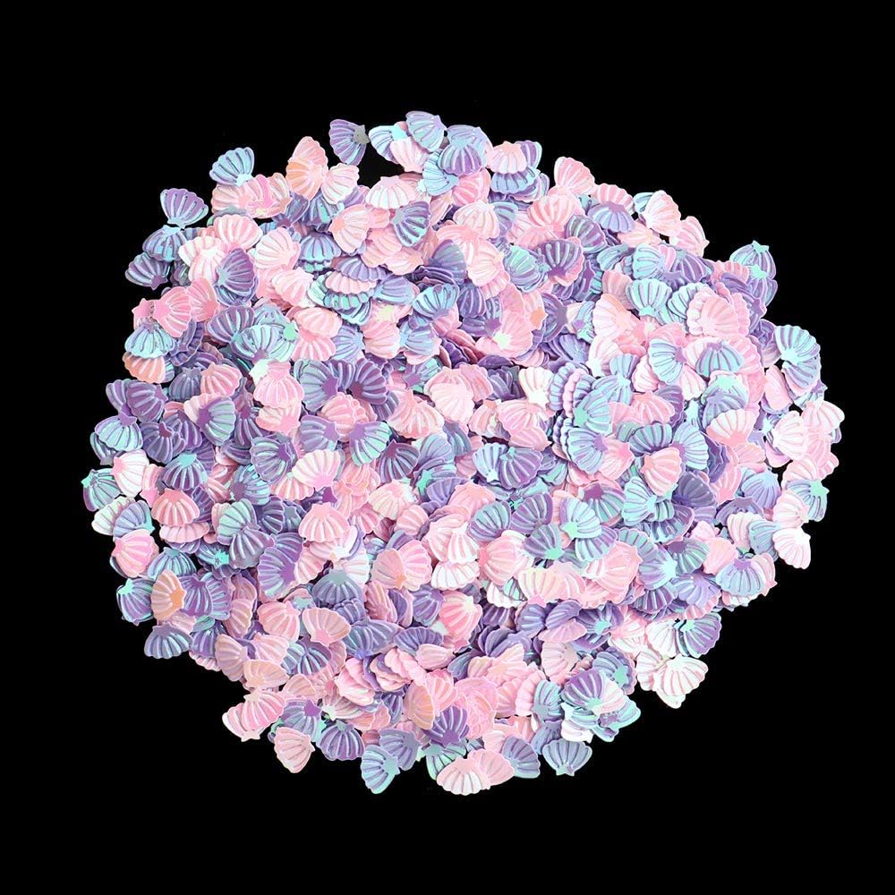 Nail Sequins Stickers,3D Makeup Colorful Beauty Tool Manicure Tips Glitter Paillette Sea Shell Nail Sequins Stickers Nail Art Decoration(12)