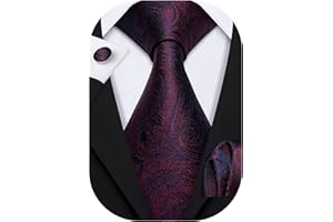 Barry.Wang Paisley Tie Fashion Set Hanky Cufflinks Neckties for Men Woven Silk