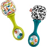 Amazon.com: Fisher-Price Newborn Toys Rattle ‘n Rock Maracas, 2 Soft ...