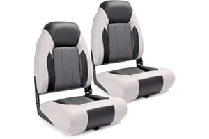 SUNDGORA Deluxe Marine High Back Folding Boat Seat,Stainless Steel Screws Included