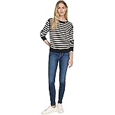 Nautica Womens Long Sleeve Striped Crewneck Sweater
