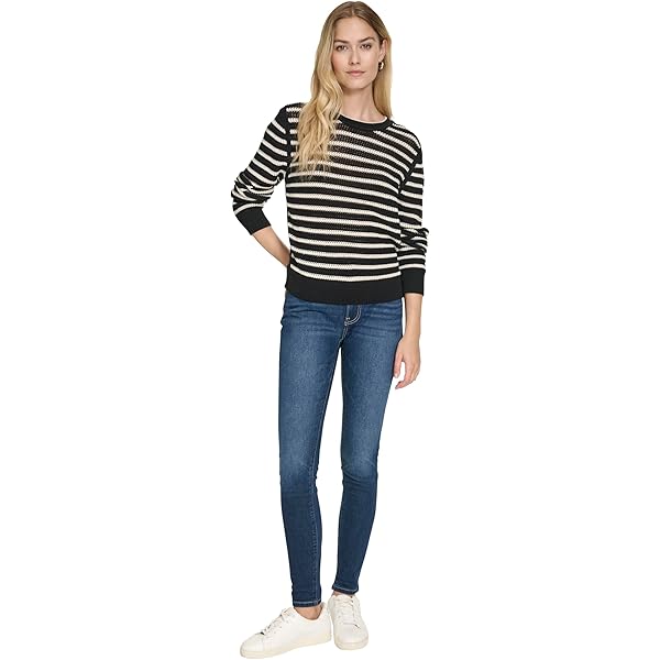 レディースウェア BRIEFING WOMEN STRIPE CREW NECK KNIT M Raglan Striped Sweater For Women | Factory