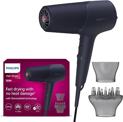 Philips Hair Dryer 5000 Series BHD510/03 2300W ThermoShield Ionic Nozzle