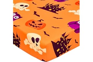 UOMNY Crib Sheet Halloween Fitted Crib Sheets Owl Baby Sheet for Standard Crib and Toddler Mattresses Nursery Bedding Sheet Crib Mattress Sheets for Boys and Girls 1 Pack Space Toddler Sheet