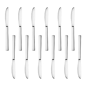 New Star Foodservice 58789 Stainless Steel Windsor Pattern Dinner Knife, 8.2-Inch, Set of 12