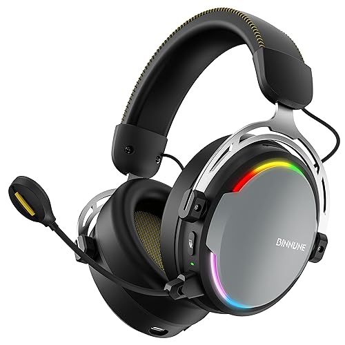 BINNUNE Wireless Gaming Headset Headphones with Microphone