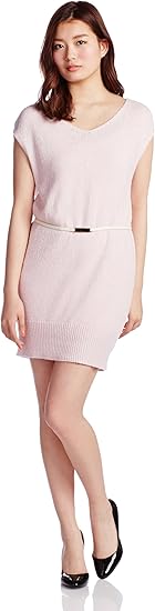 スナイデル ベルトセットニットワンピース Swno1432 Pnk 日本 F Free サイズ ワンピース チュニック 通販 Amazon