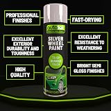 Autotek Professional Tough Durable Finish Spray Paint Silver Wheel 500 ml view 3
