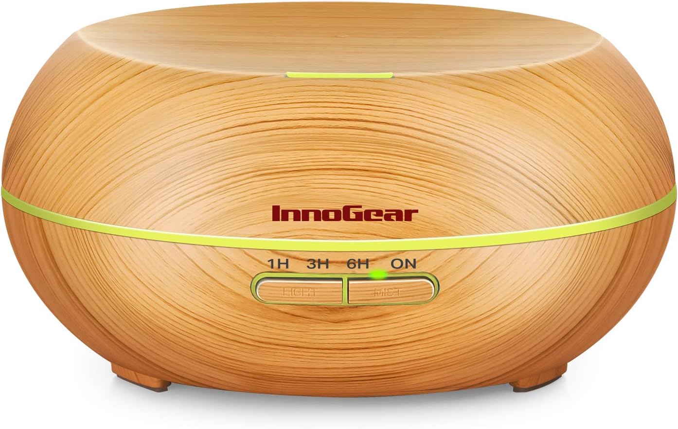 InnoGear Diffusers for Essential Oils, Wood Grain Essential Oil Diffuser Ultrasonice Aromatherapy Diffusers Aroma Cool Mist Humidifier with Timer Waterless Auto Off, 200ml, Yellow: Home & Kitchen