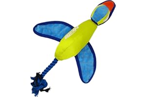 Nerf Dog 16.5in Nylon Ultraplush Crinkle Wing Launching Duck Dog Toy - Green/Light Blue